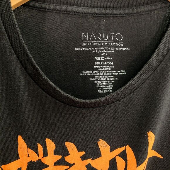 Naruto Shippuden Collection Mens Ramen Shop T-Shirt Black 2007 Size 3XL 54-56 - Picture 8 of 9